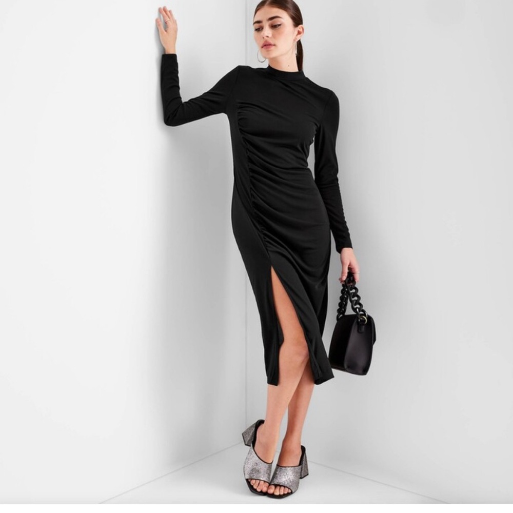 Elegant Black Long Sleeve Dress